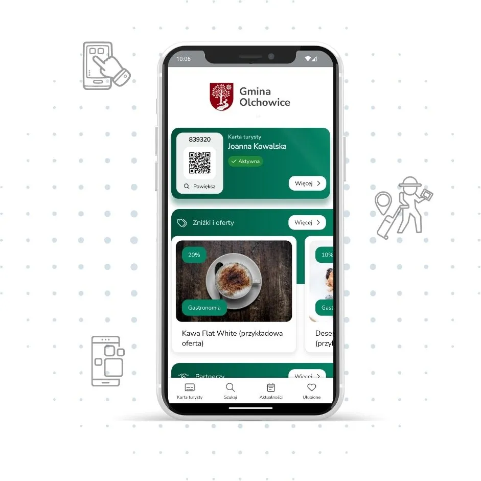 Aplikacja mobilna gminy z Kartą Turysty i ofertami zniżek